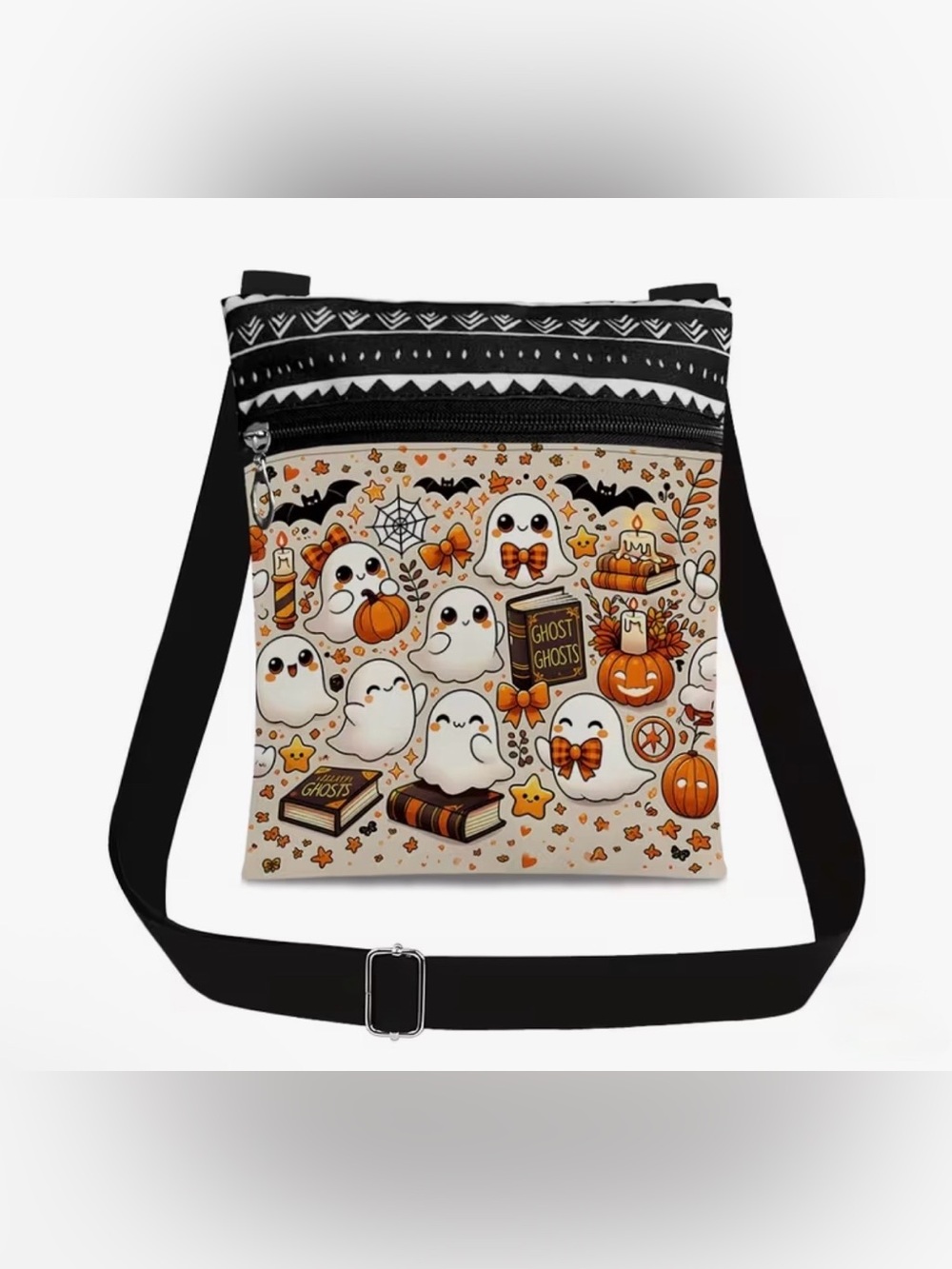 Halloween Ghosts And Pumpkins Crossbody Bag